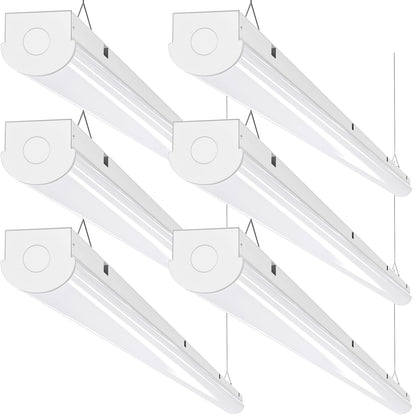 ANTLUX 8FT LED Shop Lights 110W Strip Lights [6-lamp T8 Fluorescent Equiv.], 12000LM, 5000K, Compact Commercial 8 Foot Light Fixtures for Warehouse, Garage, Energy Saving up to 4000W/5 Years, 6 Pack