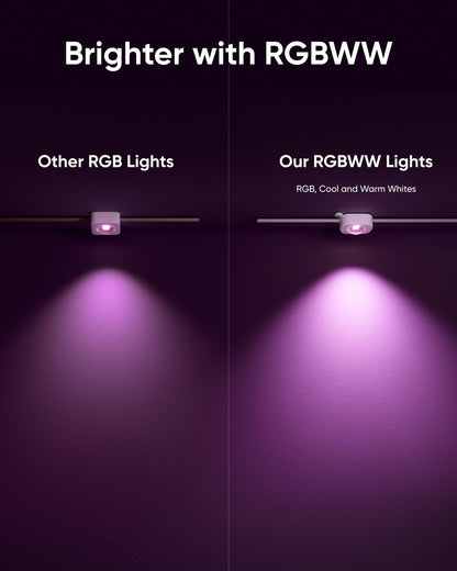 eufy Permanent Outdoor Lights E22, 100ft with 60 Triple-LED Lights, Smart RGBWW for Christmas, Daily and Holiday, Up to IP67 Waterproof, AI Light Themes for Christmas Decorations, Works with eufy Cams