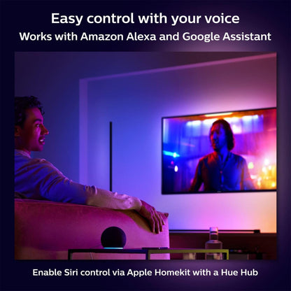 Philips Hue Signe Smart Floor Lamp, White - White and Color Ambiance LED Color-Changing Light - 1 Pack - Indoor - Control with App - Compatible with Alexa, Google Assistant, and Apple Homekit