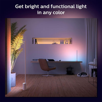 Philips Hue Signe Smart Floor Lamp, White - White and Color Ambiance LED Color-Changing Light - 1 Pack - Indoor - Control with App - Compatible with Alexa, Google Assistant, and Apple Homekit