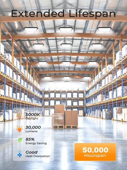 Super Bright 200W UFO LED High Bay Lights, 30000LM High Bay LED Shop Lights, 5000K UFO High Bay Lighting for Warehouse Workshop Factory Gym, IP65 Waterproof Shop Lights, 120V-277V Garage Light(6 Pack)