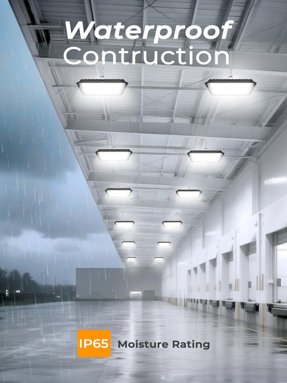 Super Bright 200W UFO LED High Bay Lights, 30000LM High Bay LED Shop Lights, 5000K UFO High Bay Lighting for Warehouse Workshop Factory Gym, IP65 Waterproof Shop Lights, 120V-277V Garage Light(6 Pack)