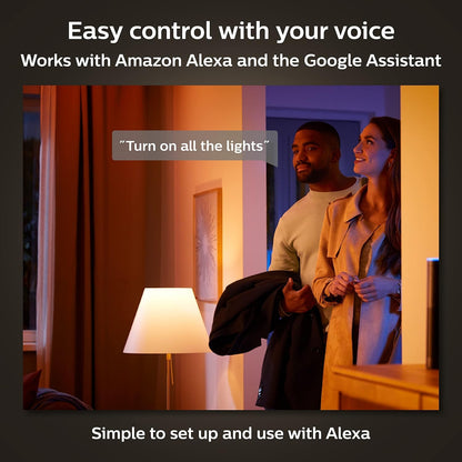 Philips Hue Smart Retrofit Recessed 5/6 Inch LED Downlight 4 Pack, White and Color Ambiance Color-Changing Light, 1100LM, Control with Hue App, Works with Alexa, Google Assistant and Apple HomeKit