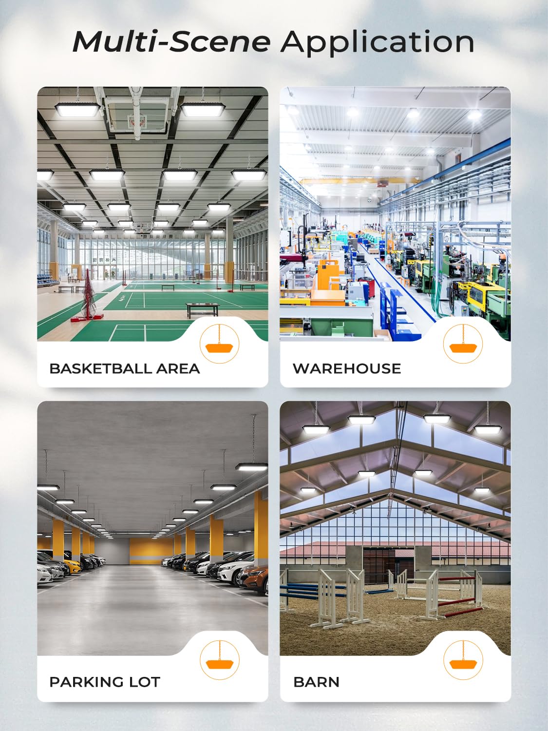 Super Bright 200W UFO LED High Bay Lights, 30000LM High Bay LED Shop Lights, 5000K UFO High Bay Lighting for Warehouse Workshop Factory Gym, IP65 Waterproof Shop Lights, 120V-277V Garage Light(6 Pack)
