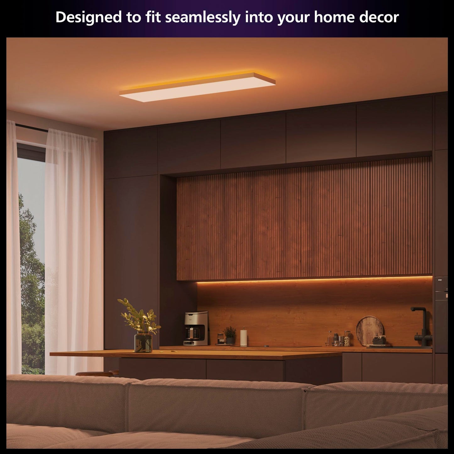 Philips Hue Datura Smart Ceiling Panel (Rectangular 11.81in x 47.24in) White & Color LED Ceiling Light, Bluetooth Compatible,Voice Control with Alexa, Apple Home & Google Assistant