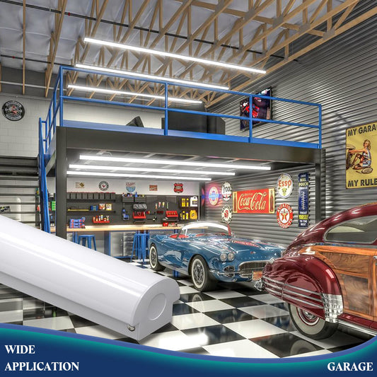 ANTLUX 8FT LED Shop Lights 110W Strip Lights [6-lamp T8 Fluorescent Equiv.], 12000LM, 5000K, Compact Commercial 8 Foot Light Fixtures for Warehouse, Garage, Energy Saving up to 4000W/5 Years, 6 Pack